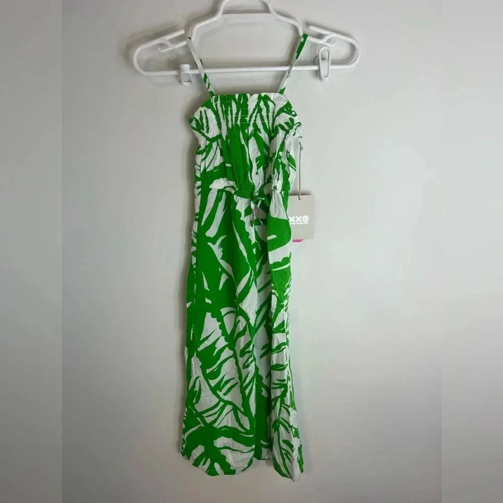 New Lilly Pulitzer Girls Boom Boom Palm Leaves Jumpsuit